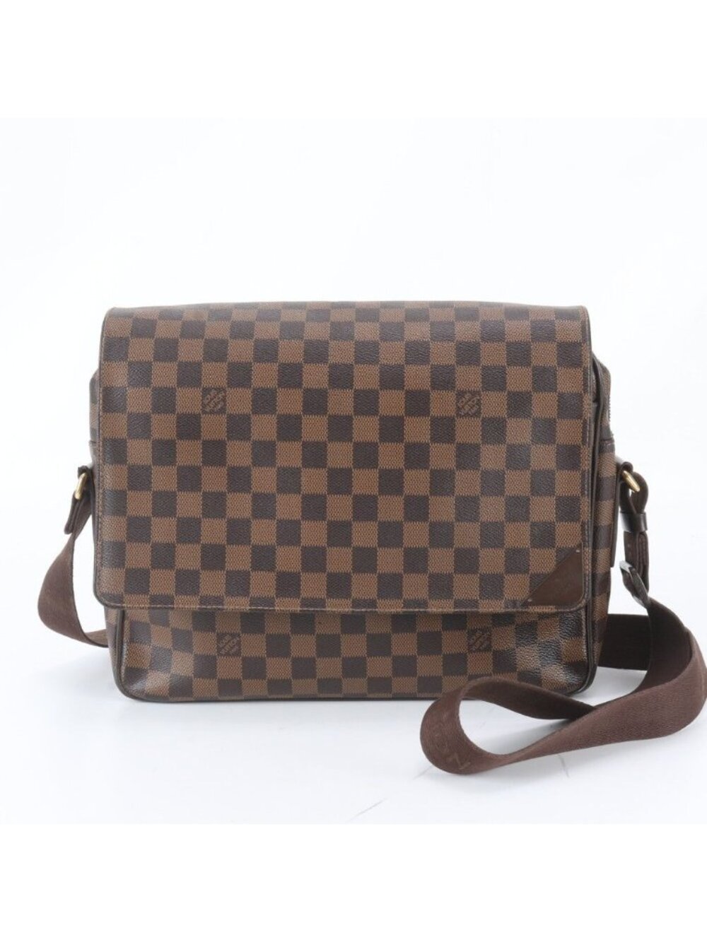 Louis Vuitton Damier Shelton MM Leather Shoulder Bag Crossbody Messenger